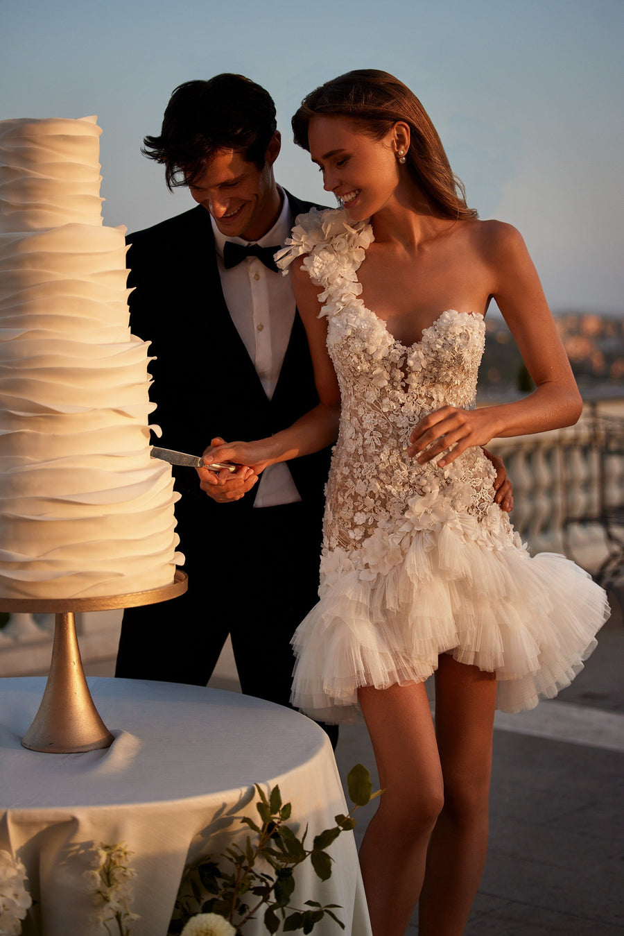 Sherri Hill style 81144 in ivory/nude