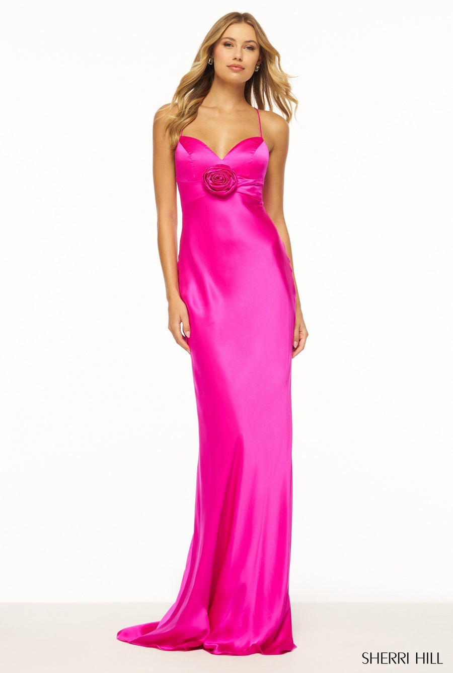 Sherri Hill style 56227 in red, Silk Gown