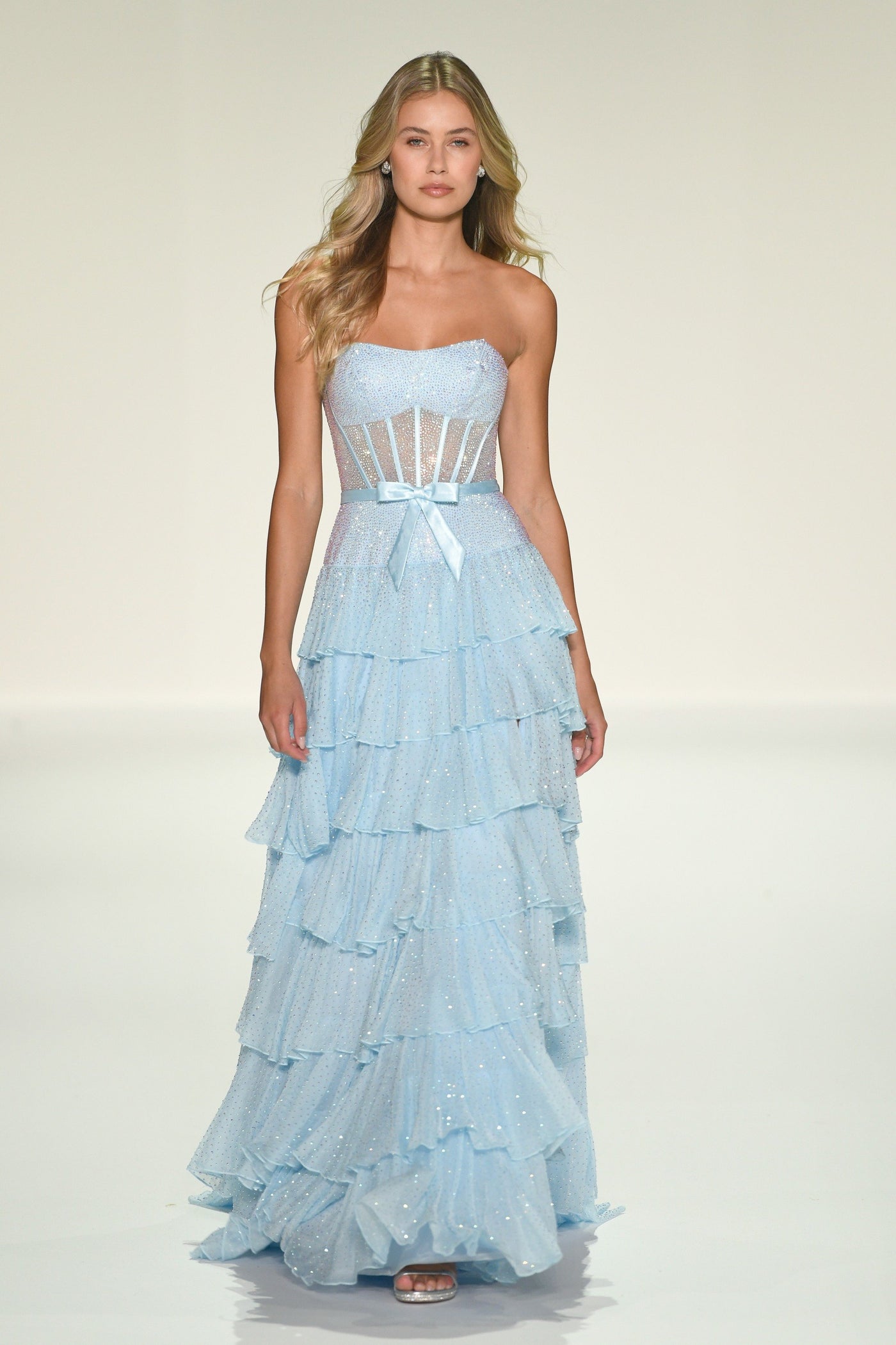 Sherri Hill 57739 strapless hot fix A-line gown