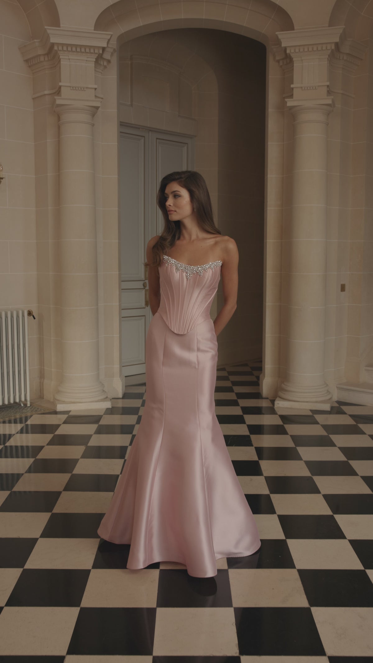 Sherri Hill 58226 strapless fitted mikado gown video