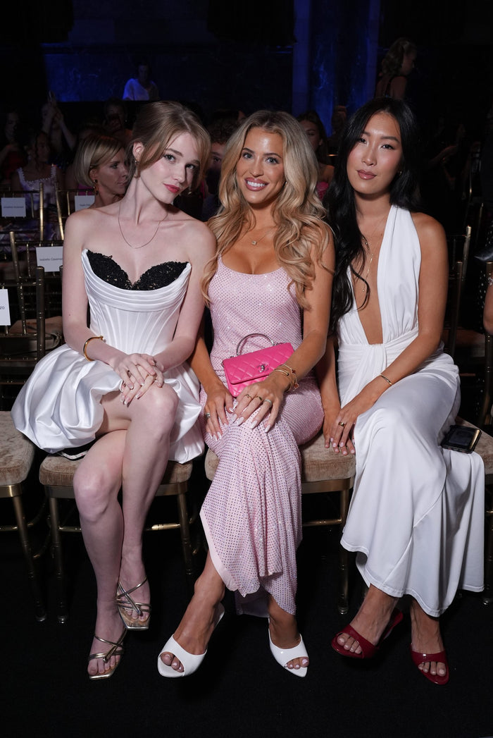 Allie Aklund on the front row at the Sherri Hill Spring 2027 show