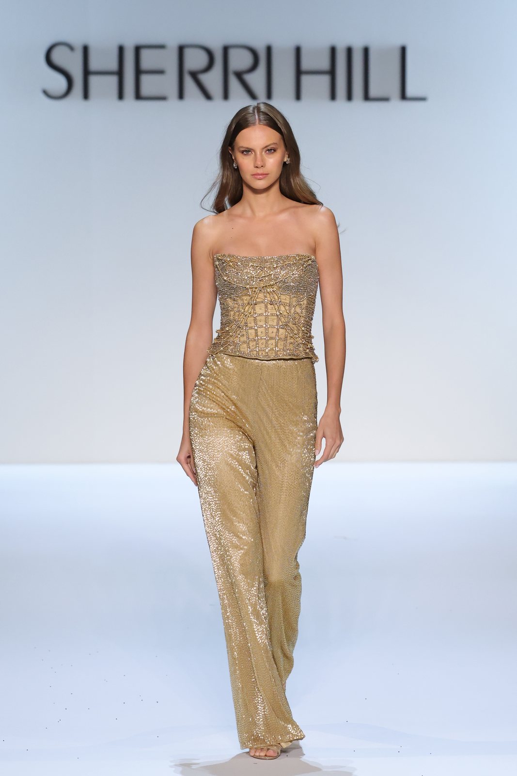Sherri Hill style 67302 on the Spring 2027 runway at New York Fashion Week