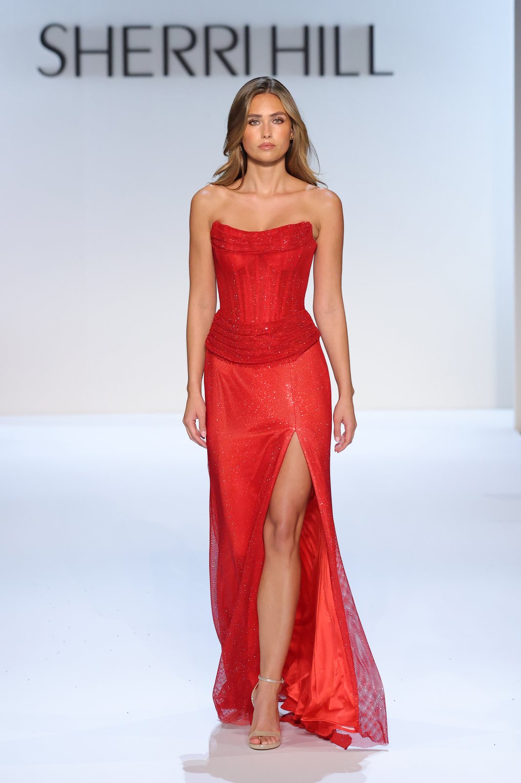 Sherri Hill style 58899 on the Spring 2027 runway at New York Fashion Week