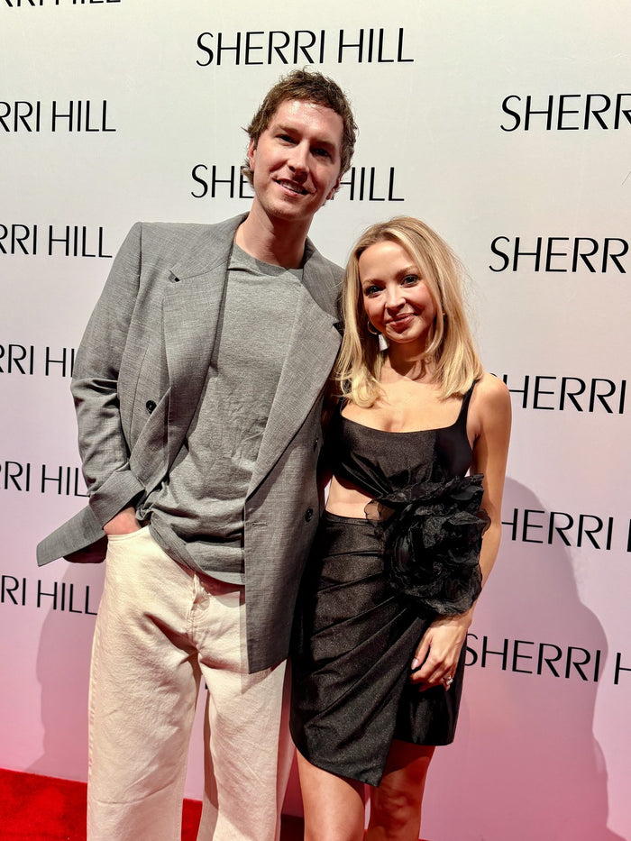 Kay and Tay on the Sherri Hill red carpet.
